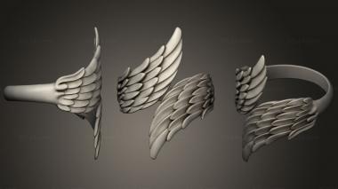 Jewelry rings Wings ring 3d model